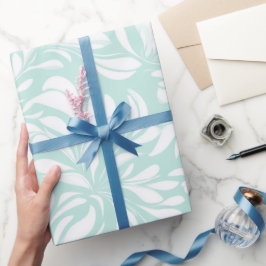 Sanftes Minzgrün Frische Brise Abstraktes Muster Geschenkpapier