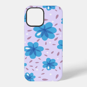 Sanftes Muster blauer Blumen iPhone Hülle