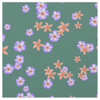 Sanftes Muster mit tropischen Blumen Stoff