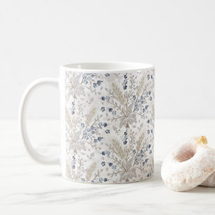 Sanftes neutrales Boho-Blumen-Botanik-Frühlingsmus Kaffeetasse