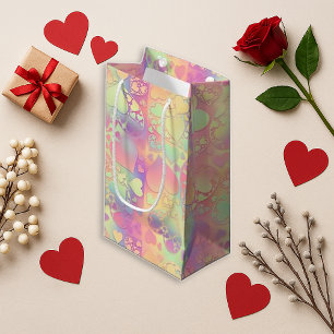 Sanftes Regenbogen-Pastell-Kawaii-Herzmuster-Desig Kleine Geschenktüte