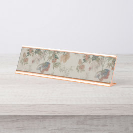 Sanftes Rosa Aquarell – Elegantes Schreibtisch-Dek Schreibtischnamensplakette