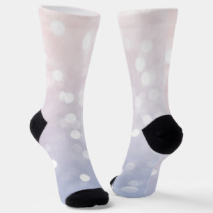 Sanftes Rosa Blau Pastell glitzerndes Bokeh Abstra Socken