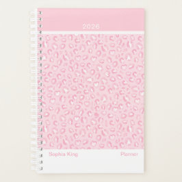 Sanftes Rosa Leopard Modern Planer