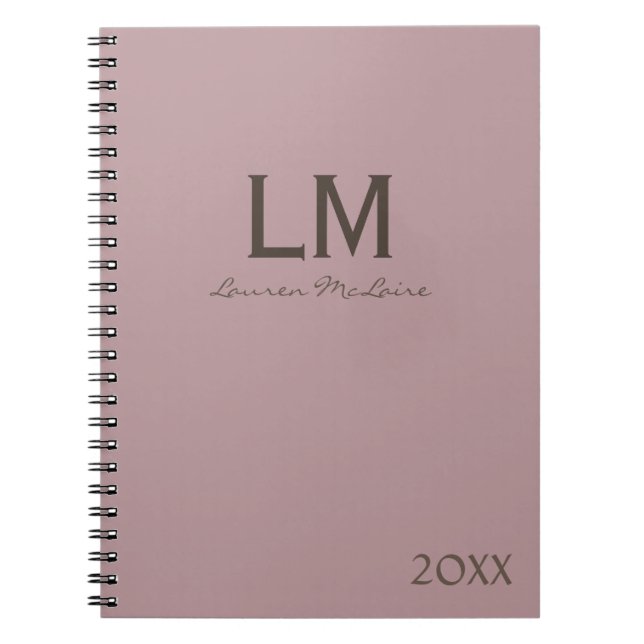 Sanftes Rosa Modern Minimalistisch Professionell Notizblock (Vorderseite)