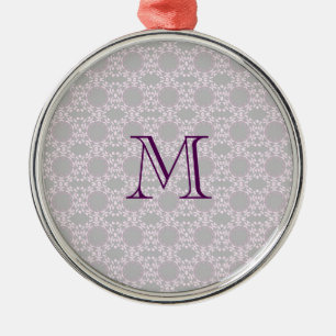 Sanftes Rosa Muster Ornament Aus Metall