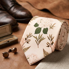 Sanftes Rosa & Salbei Botanisch Krawatte