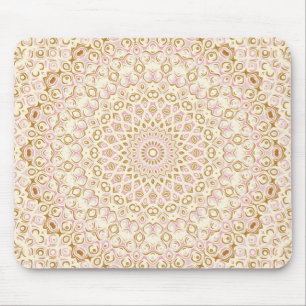 Sanftes Rosa- und Gold-Geometrie-Design Mousepad