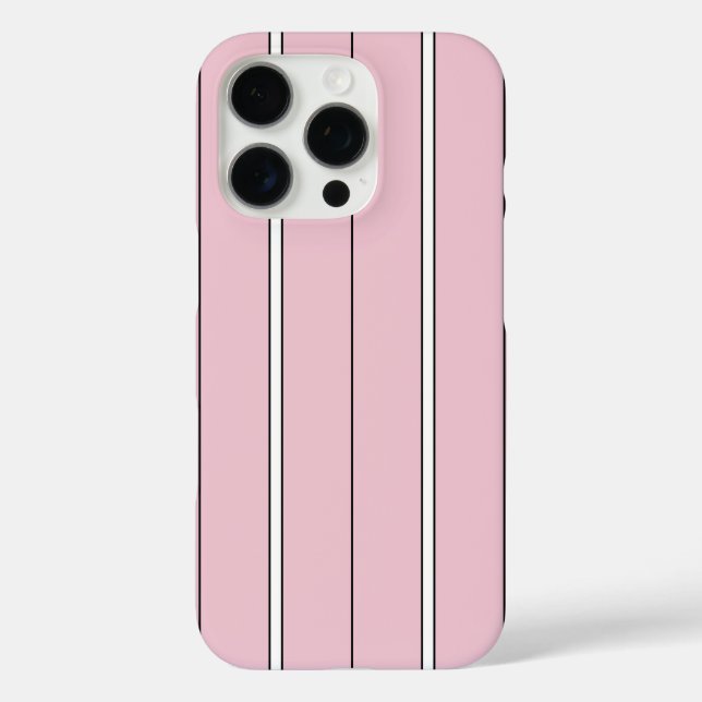 Sanftes Rosa Vertikalstreifenmuster Minimal Case-Mate iPhone Hülle (Rückseite)
