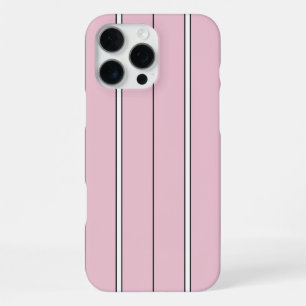 Sanftes Rosa Vertikalstreifenmuster Minimal iPhone 16 Pro Max Hülle