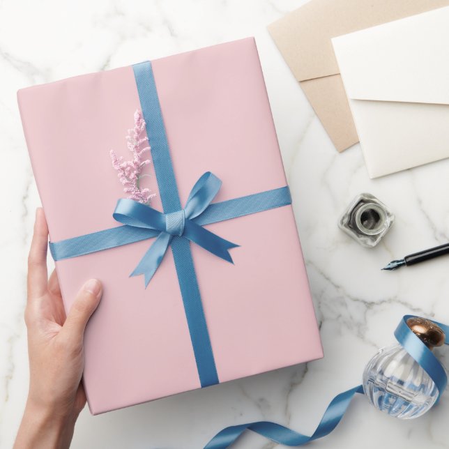 Sanftes Rosarot Vollton Geschenkpapier (Schenken)