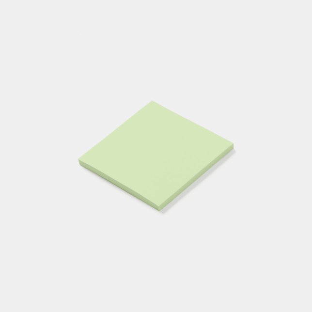 Sanftes Salbeigrün schlicht Post-it Klebezettel (angewinkelt)