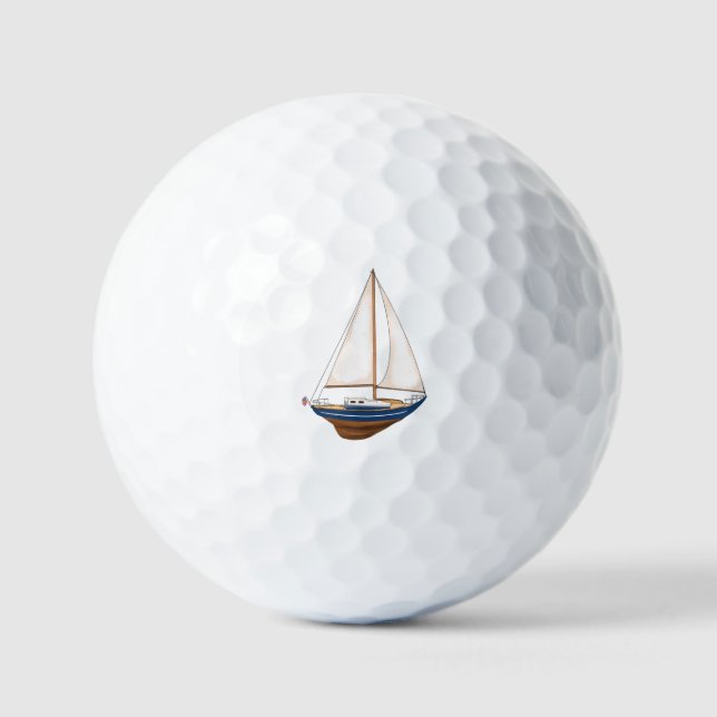 Sanftes Segeln an der Küste Golfball (Vorderseite)