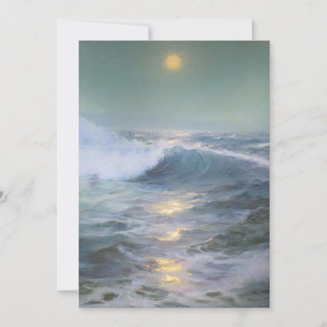 Sanftes Sonnenuntergangsgemälde Einladung (Vorderseite)