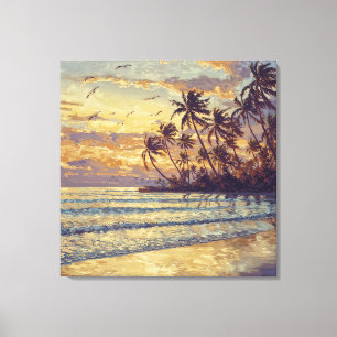 Sanftes Strandlicht - Impressionistischer Landscha Leinwanddruck