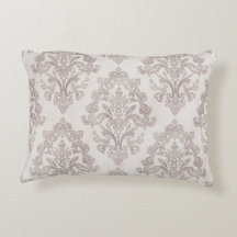 Sanftes Taupe-Damask Wasserfarbe Klassisches Flora