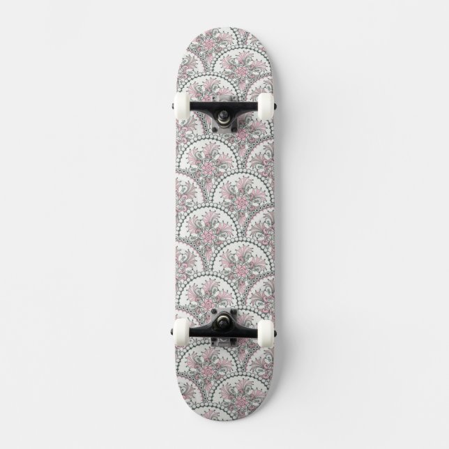 Sanftes Vintage-Muster Skateboard (Vorderseite)