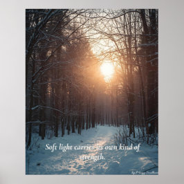 Sanftes Winterlicht – Minimalistische Ruhe-Kunstpr Poster