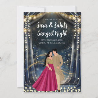 Sangeet cards Digital Indian Wedding lädt ein Einladung