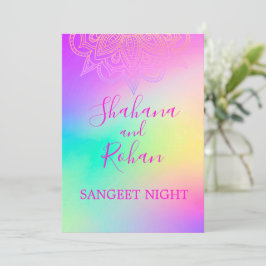 Sangeet Indian Style Colorful Elegant Einladung