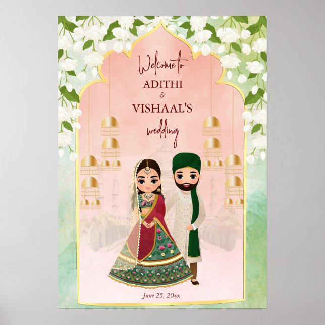 Sangeet mehndi indische Hochzeitsempfang Poster (Vorne)