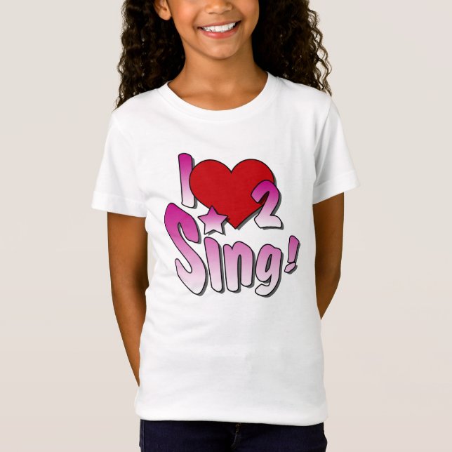 Sänger, ich Liebe 2 Sing T-Shirt (Vorderseite)