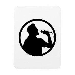 Sänger Icon - Karaoke Logo Magnet