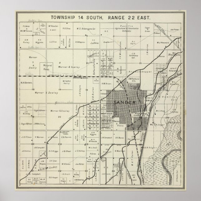 Sanger, Kalifornien Poster (Vorne)