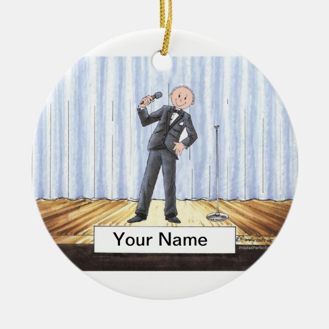 Sänger - Mann Keramikornament (Vorne)