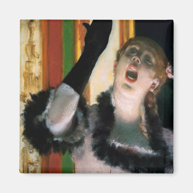 Sänger mit Handschuh, Edgar Degas Magnet (Vorne)