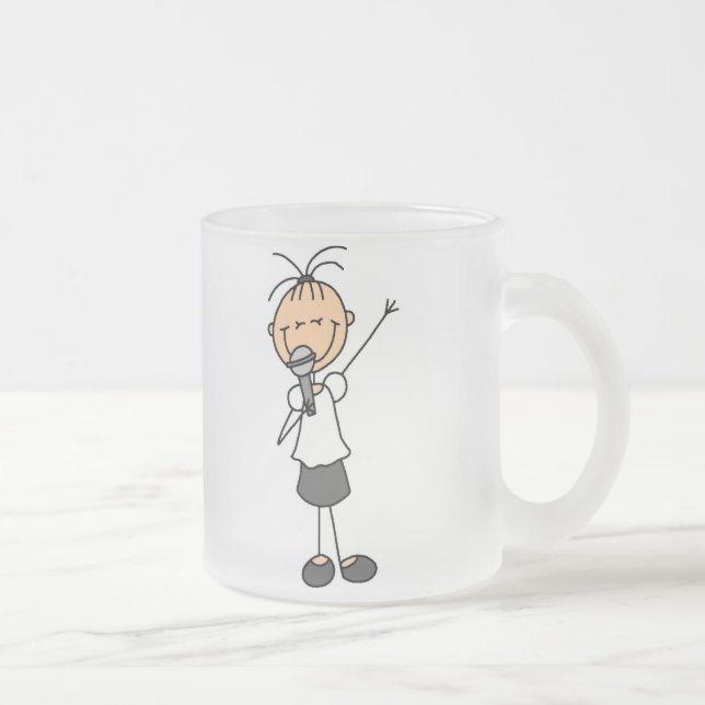 Sänger-Mug mit Stockfigur Mattglastasse (Rechts)
