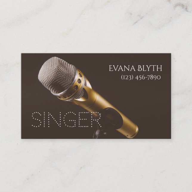 Sänger, Performer, Vocalist, Musik Visitenkarte (Vorderseite)
