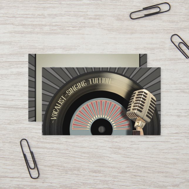 Sänger-Sänger-singenlehrer Visitenkarte (Vorderseite/Rückseite Beispiel)