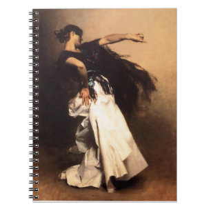 Sänger Sargent spanisches Tänzer-Notizbuch Notizblock