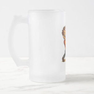 Sänger steigt ein mattglas bierglas