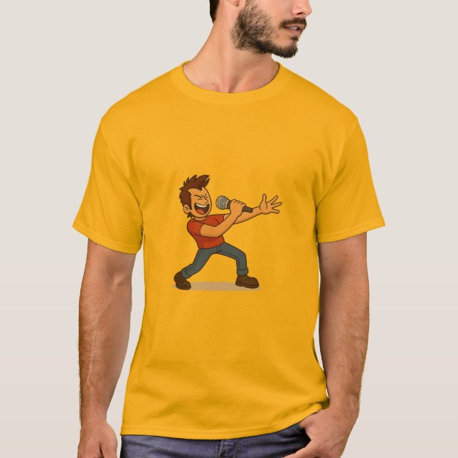 Sänger steigt voll ein T-Shirt (Vorderseite)