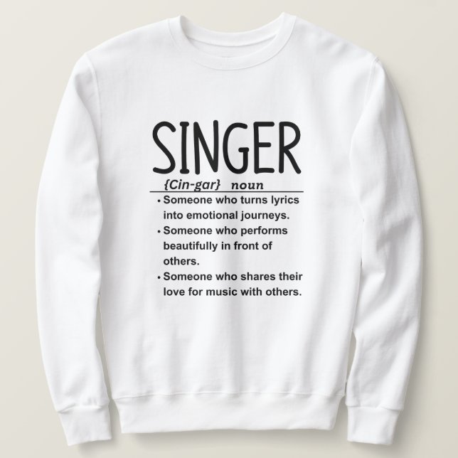Sänger Sweatshirt (Design vorne)