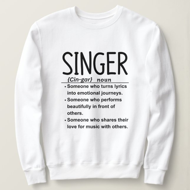 Sänger Sweatshirt (Design vorne)