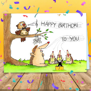 Sänger zum Happy Birthday Grüßen  Karte