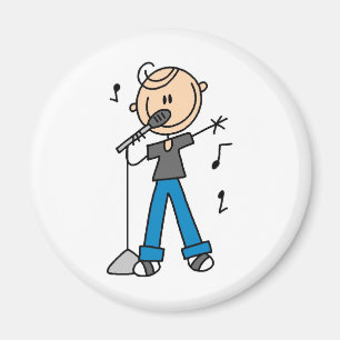 Sängerin auf dem Mikrofon-Magnet Magnet