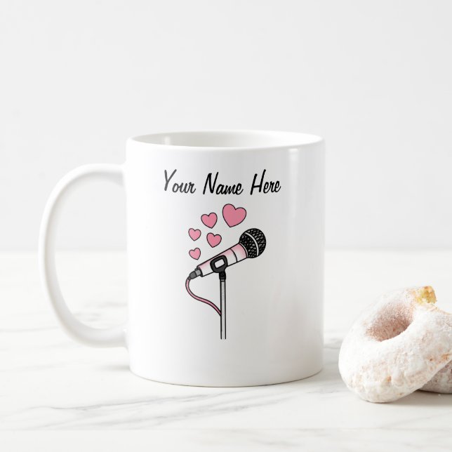 Sängerin Custom Wedding Tasse Musiker Musiker (Mit Donut)