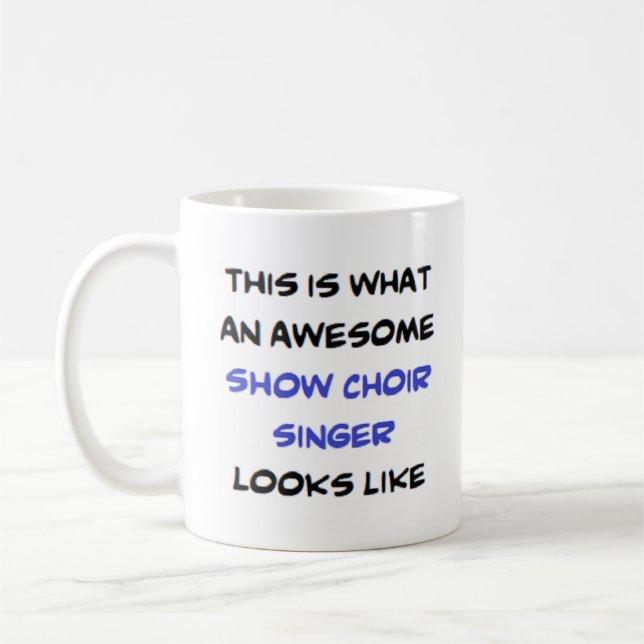 Sängerin des Showchores, phantastisch Kaffeetasse (Links)
