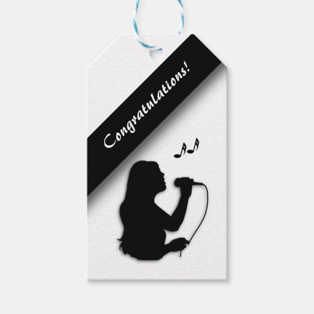 Sängerin Geschenkanhänger (Vorderseite)