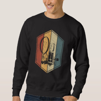 Sängerin gibt Vintages Studio Mikrofon Music Lover Sweatshirt