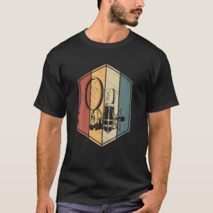 Sängerin gibt Vintages Studio Mikrofon Music Lover T-Shirt