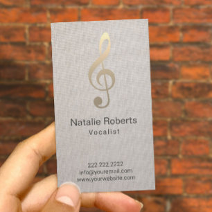 Sängerin Sänger Musikalische Notenschlüssel-Logo L Visitenkarte