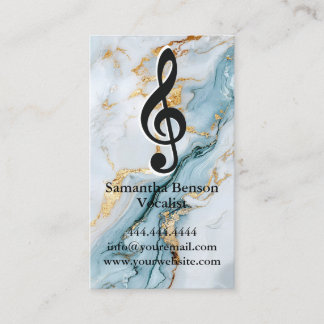 Sängerin Sänger Musikalischer Notenschlüssel Logo  Visitenkarte