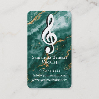 Sängerin Sänger Musikalischer Notenschlüssel Logo  Visitenkarte