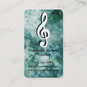 Sängerin Sänger Musikalischer Notenschlüssel Logo  Visitenkarte