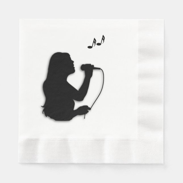 Sängerin Serviette (Vorderseite)